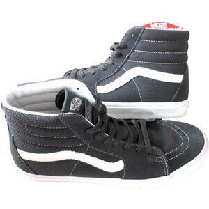 Vans Men's Sk8-Hi Textured Asphalt Grey White Striped Suede shoes Size 11.5 NIB